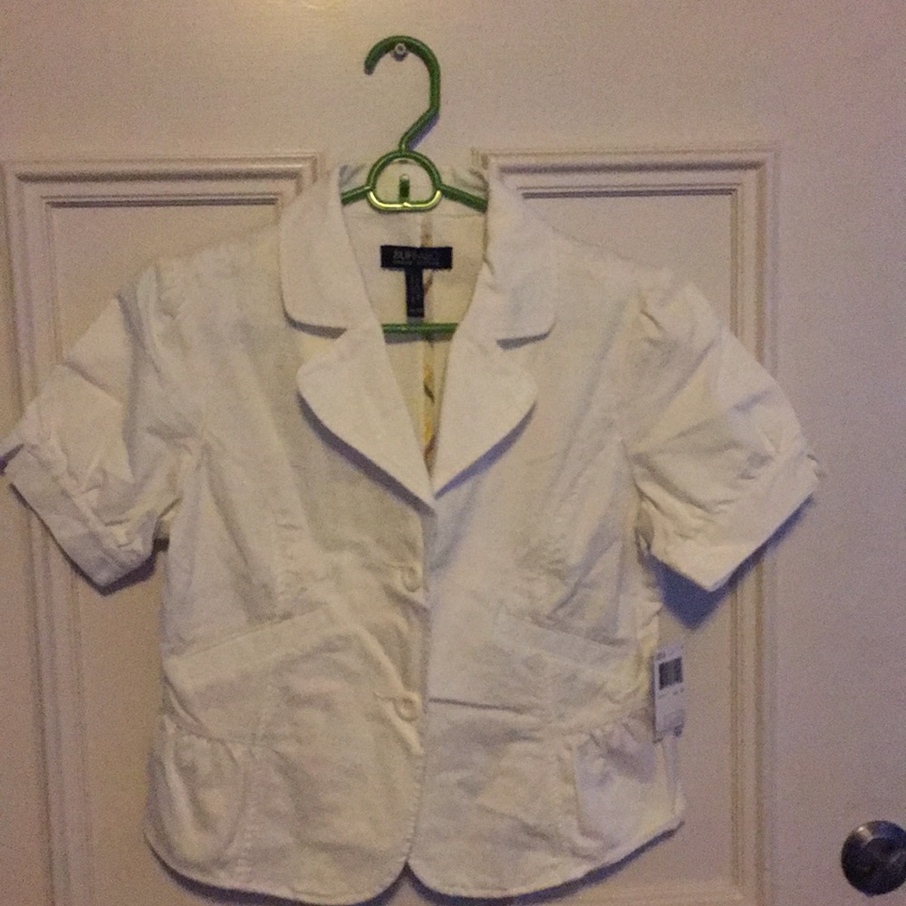 Buffalo white summer short sleeve jacket